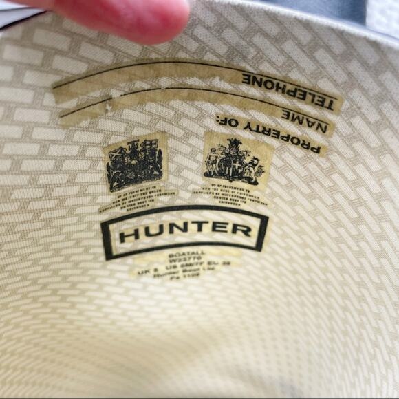 Hunter Carnaby Snake Boa Tall Wellies Rain Boots Black Size 6M - Picture 9 of 10